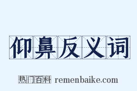 仰鼻反义词是什么意思的图片